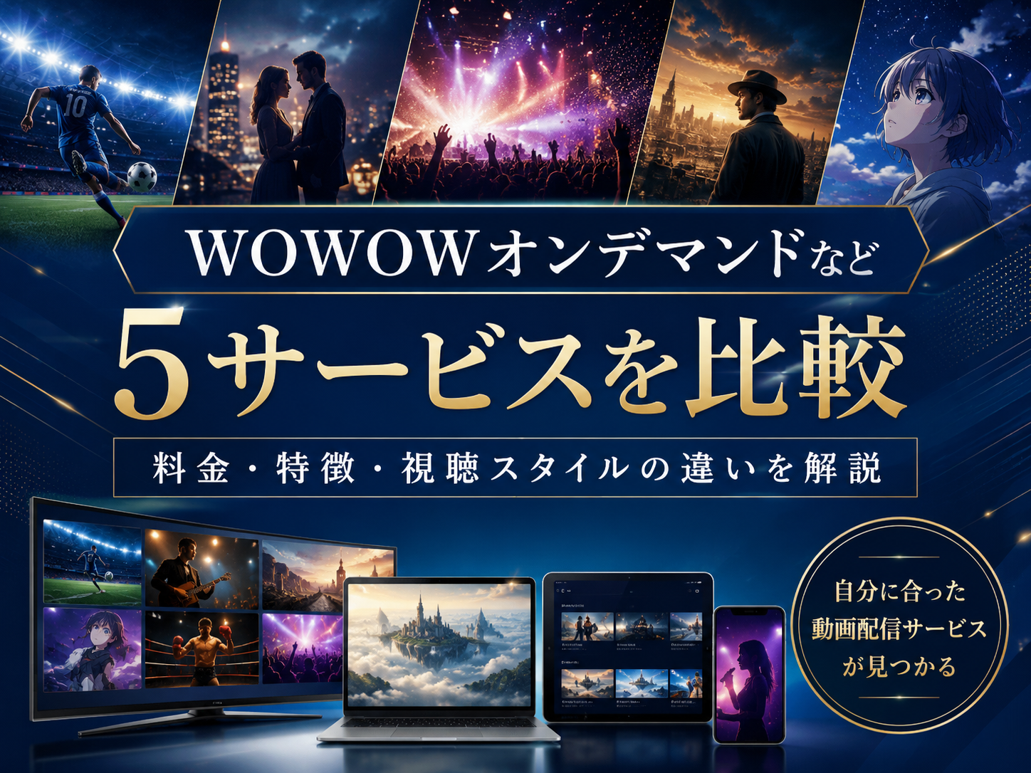 動画配信サービス VOD 5社を比較｜料金・特徴を解説[2026年版]